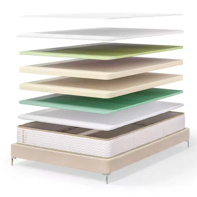 Saatva Zenhaven Latex Mattress illustrating its thoughtfully designed latex comfort construction